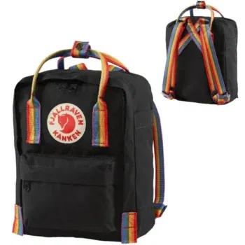 Fjällräven Kanken Rainbow Mini Rucksack schwarz