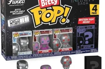 Funko Bitty Pop! Marvel - Iron Man 4PK - War Machine, Vision, Ultron und eine Überraschungs-Mini-Figur