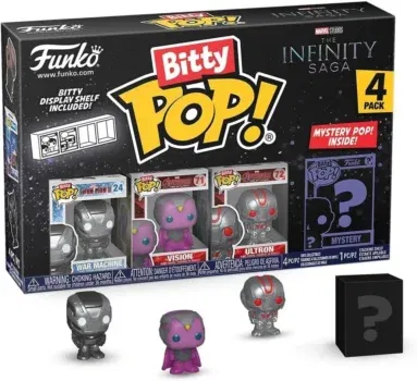 Funko Bitty Pop! Marvel - Iron Man 4PK - War Machine, Vision, Ultron und eine Überraschungs-Mini-Figur