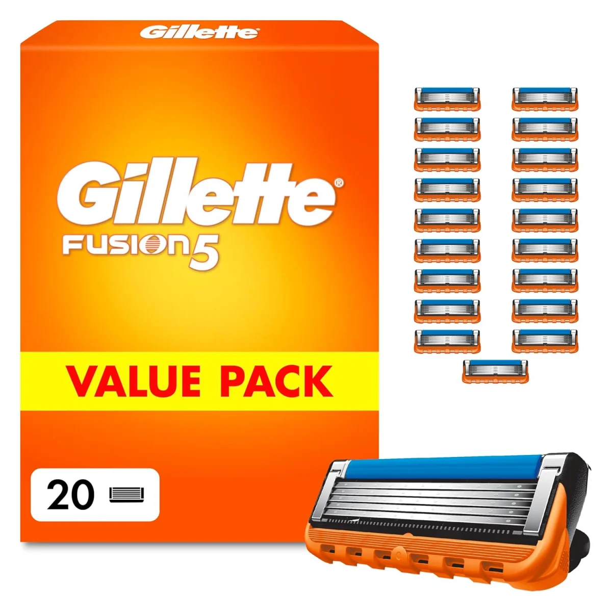 Gillette Fusion mit 5 Klingen 20 Stück
