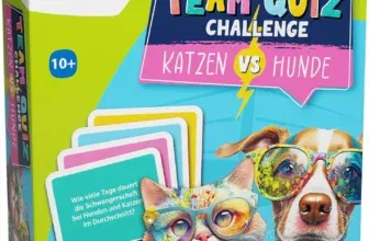 HABA Team Quiz Challenge Katzen vs. Hunde - Mit 222 Quizkarten & vielen Fragen