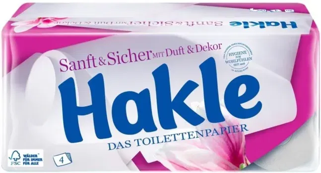 Hakle Toilettenpapier 4-lagig Sanft & Sicher 20 Rollen