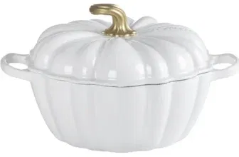 LE CREUSET Kürbis-Bräter 24cm Weiß HALLOWEEN