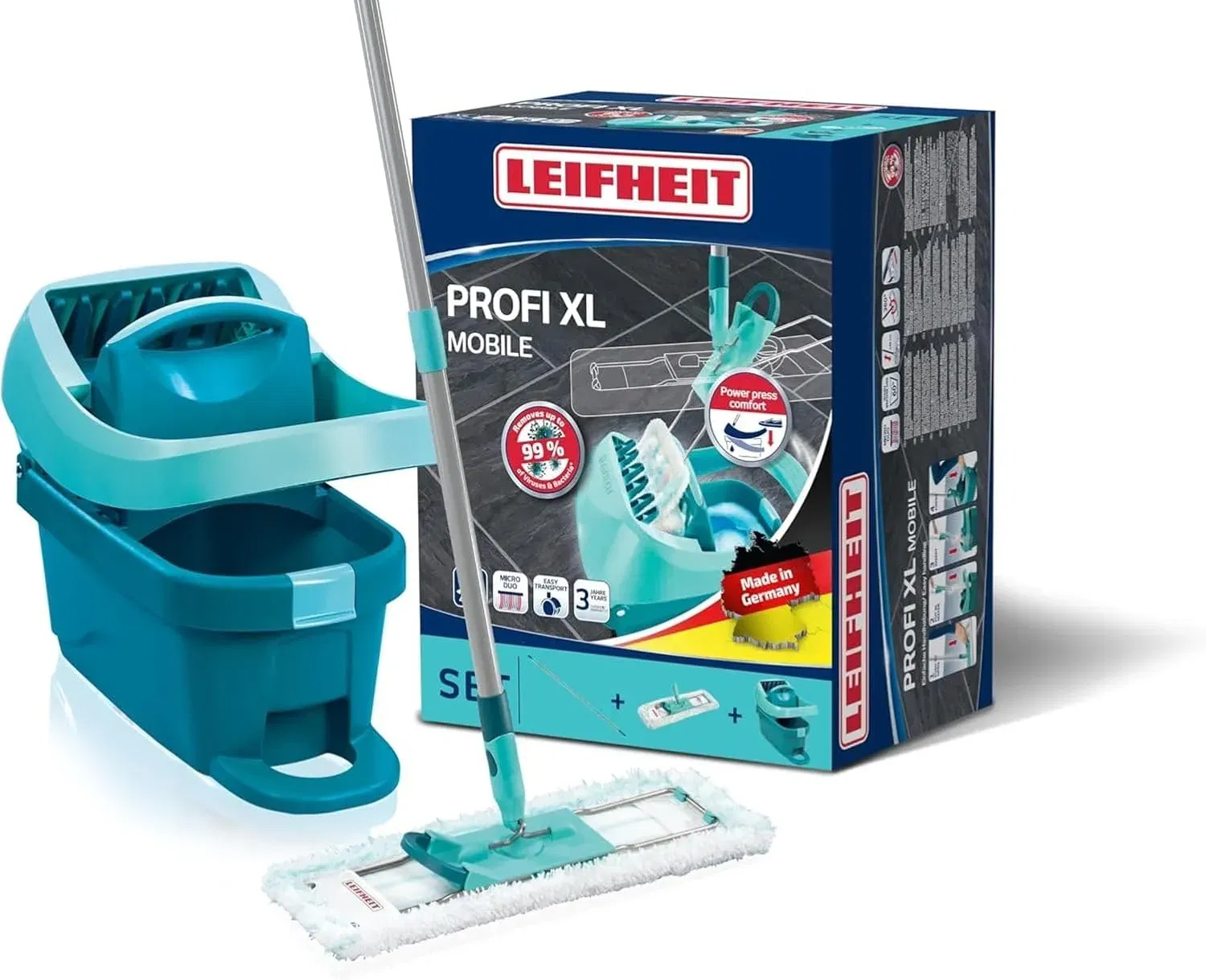 Leifheit Set Wischtuchpresse Profi Xl Mit Bodenwischer Und Rollen