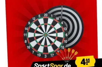 MUWO doppelseitige Dartscheibe mit 6 Pfeilen Set