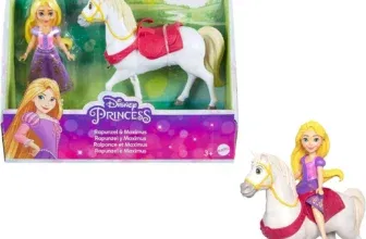 Mattel Disney Prinzessin-Spielzeug bewegliche kleine Rapunzelpuppe und Pferd Maximus Rapunzel Neu verföhnt