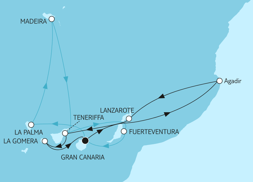 Mein Schiff 7 Route