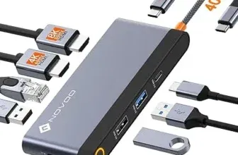 NOVOO USB C Docking Station Dual HDMI 10 IN 1