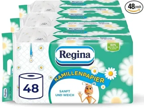 Regina Kamillenpapier 3-lagiges Toilettenpapier 48 Rollen