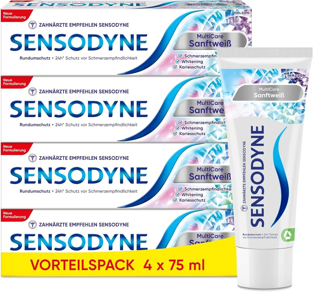 Sensodyne MultiCare Sanftweiß Zahnpasta 4er Pack