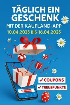 Frau nutzt die Kaufland-App für tägliche Geschenke
