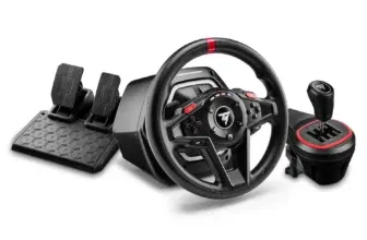 Thrustmaster T128 Shifter Pack, T128 Rennlenkrad und TH8S Shifter Add-On