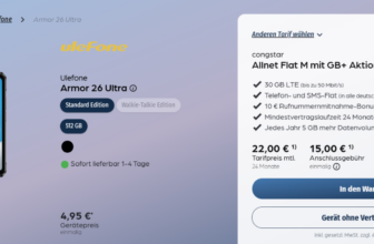 Ulefone Armor 26 Ultra + Telekom WiZ WLAN LED-Lampe E27 + congstar Allnet Flat M 30 GB LTE