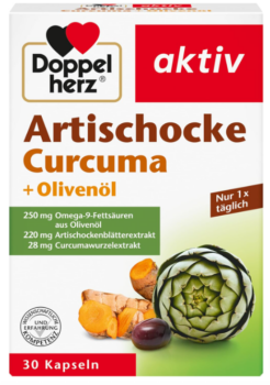 Doppelherz-Artischocke-Olivenöl-Curcuma-Pflanzliches-Nahrungsergänzungsmittel-mit-Artischocken-Kurkuma-Extrakt-