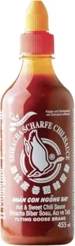 FLYING GOOSE Sriracha scharfe Chilisauce - scharf & süß orange Kappe