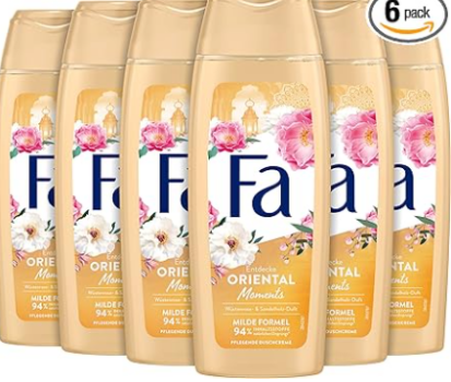 Fa-Duschcreme-Oriental-Moments-6-x-250-ml-Duschgel-mit-dem-zarten-Duft-von-Wüstenrose-Sandelholz-Duschpflege-mit-milder-Formel-Amazon-de-Kosmetik