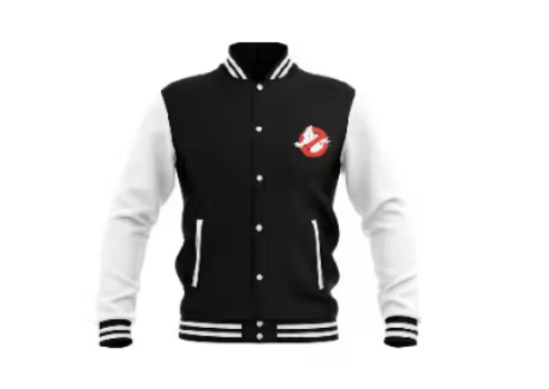 Ghostbusters EST 1984 Embroidered Varsity Jacket - Black White