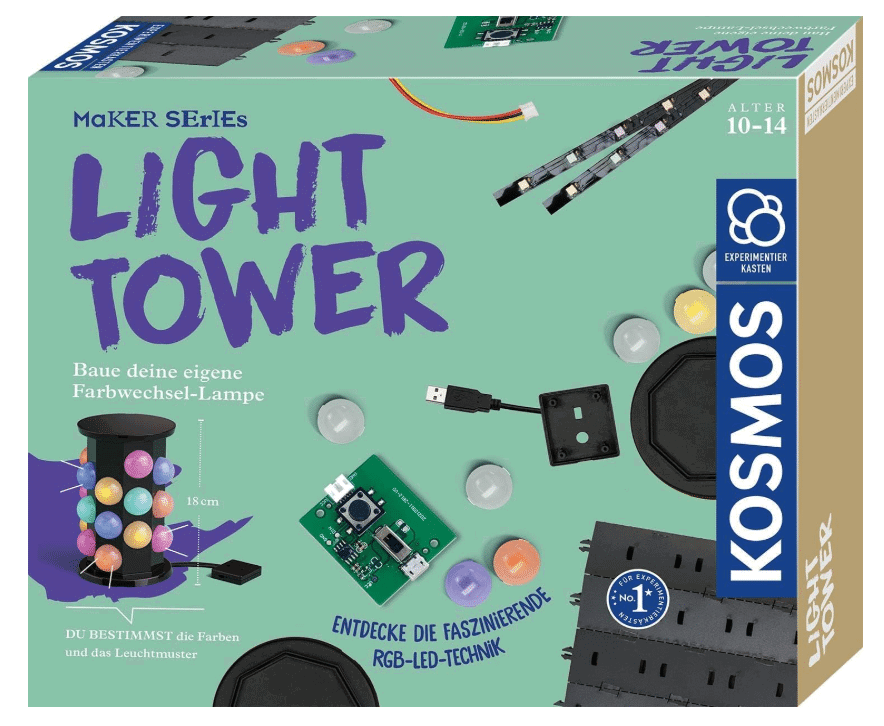 Kosmos-620943-Light-Tower-Experimentierkasten-Für-Kinder-Ab-10-Jahren-Experimentierkasten-Technik-Und-Licht