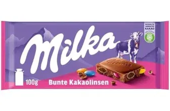 Milka Bunte Kakaolinsen Alpenmilch-Schokolade