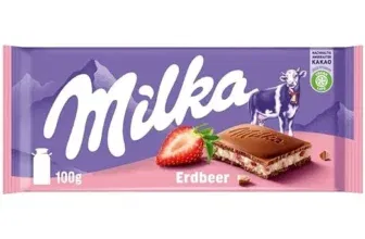 Milka Erdbeer Alpenmilch-Schokolade