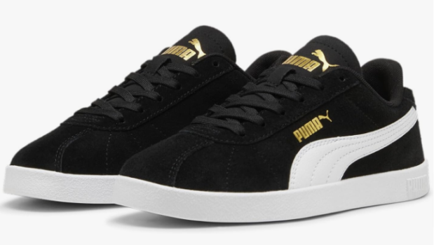 PUMA-Club-II-Jr-Sneaker-Black-White-Gold