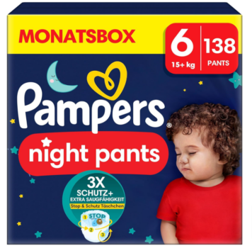 Pampers-Night-Windeln-Pants-Größe-6-15-kg-Baby-Dry-MONATSBOX-Windelhöschen-