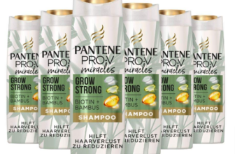 Pantene-Pro-V-Miracles-Grow-Strong-Shampoo-6-x-250-ml-mit-Biotin-Bambus-Anti-Haarverlust