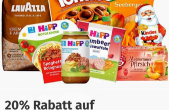 Rabatt auf Lebensmittel & Kindernahrung