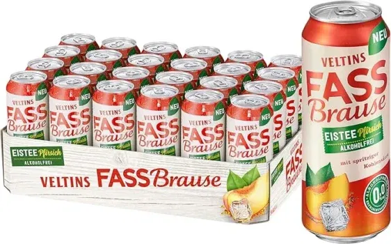 VELTINS Fassbrause Eistee-Pfirsich Alkoholfrei