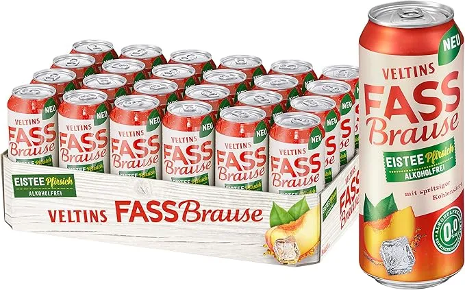 Veltins Fassbrause Eistee-Pfirsich Alkoholfrei