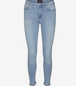 VERO-MODA-Damen-VMTANYA-MR-S-Piping-VI352-NOOS-Jeans-Blau-Hellblau