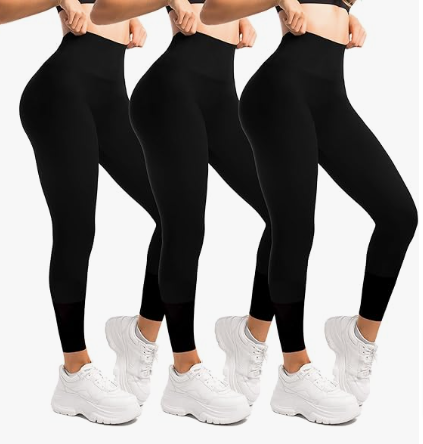 Walifrey-3Er-Pack-Leggings-Damen，High-Waist-Blickdicht-Sportleggins-Schwarz-Für-Fitnessstudio-