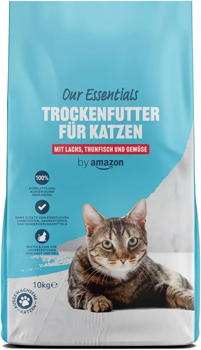 By Amazon Trockenfutter Für Katzen (Lachs, Thunfisch &Amp; Gemüse) 10Kg