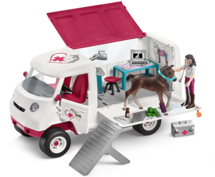 schleich-42439-HORSE-CLUB-Mobile-Tierärztin-mit-Hannoveraner-Fohlen-37-Teile-Spielset-