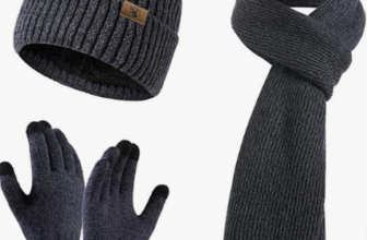 INSISMY-Mütze-Schal-und-Touchscreen-Handschuhe-Set-Wintermütze