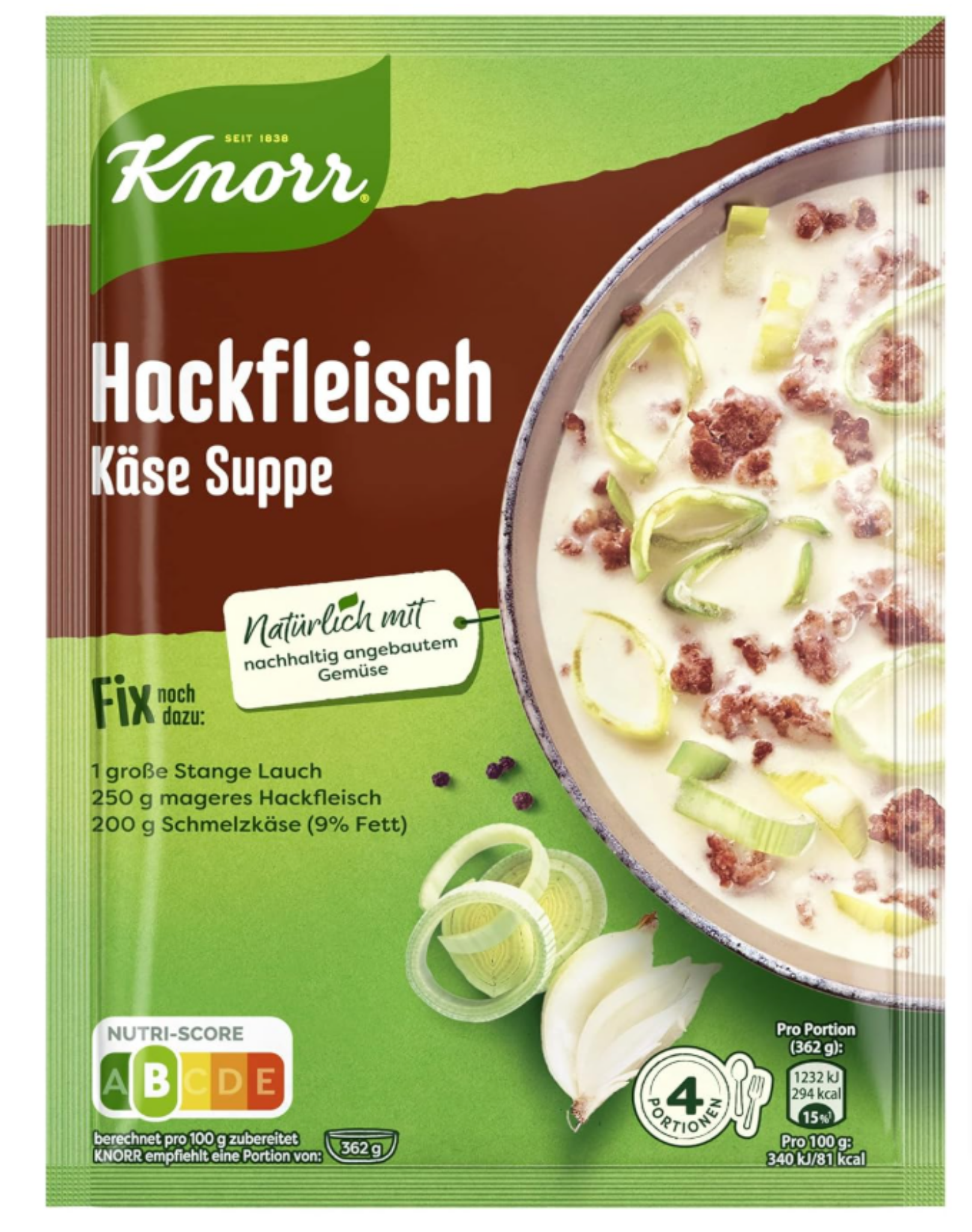 Knorr Fix Würzmischung Hackfleisch Käse Suppe ab 0,47 € inkl. Prime ...