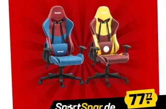 MUWO Hero E-Sports Gamingstuhl Schwarz-Rot ergonomisches Design