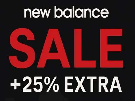 New Balance Sneaker in Schwarz und Weiß mit roten Akzenten