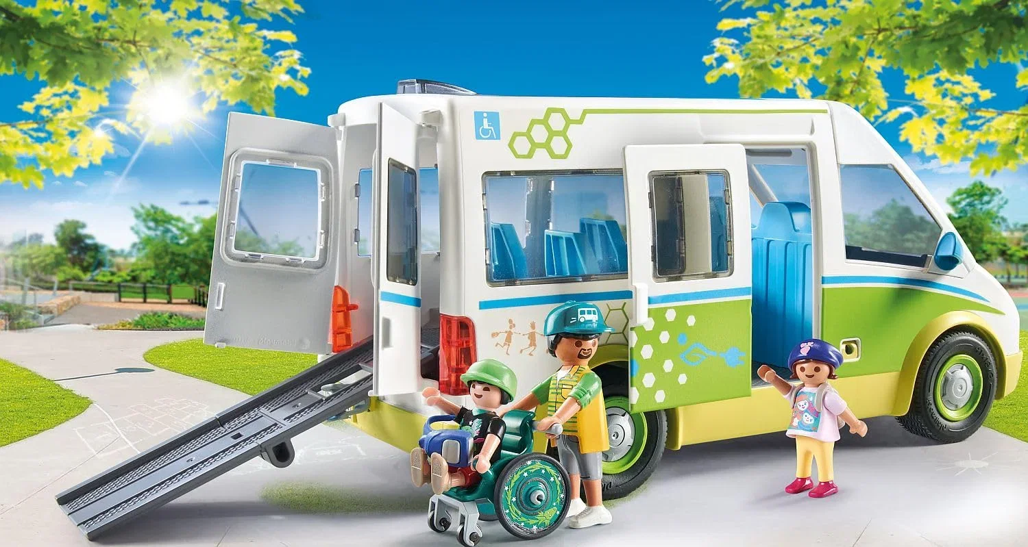 PLAYMOBIL City Life 71329 Schulbus Grosser Schulbus mit Schiebetuer Faltbare Rampe fuer den Rollstuhl und Platz fuer 5 Fig B0BT8CC9LN 2