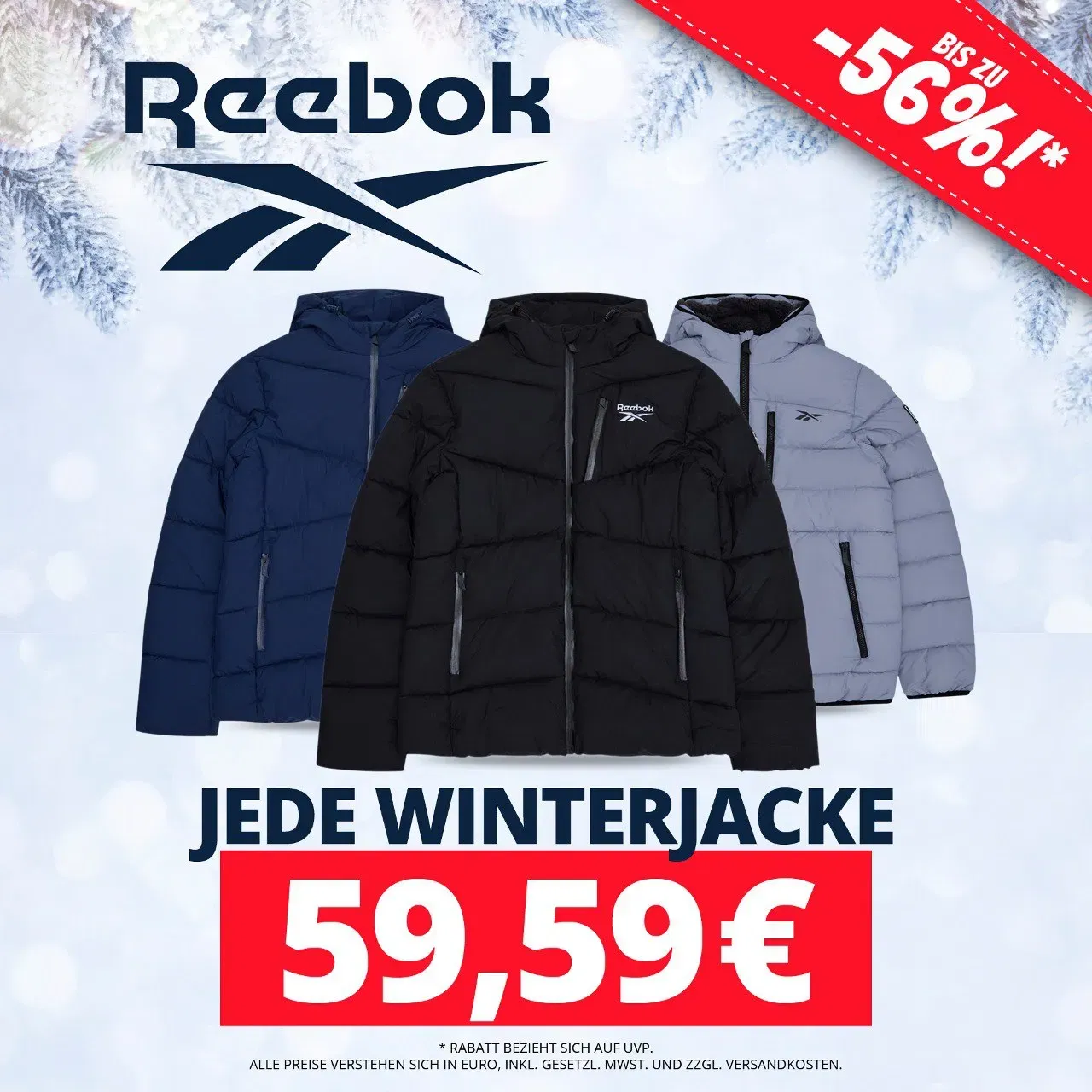 Reebok Glacier Shield Lined Herren Winterjacke