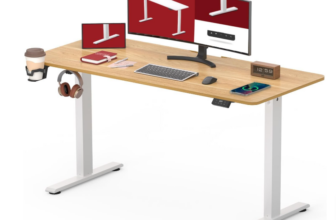 SANODESK-Höhenverstellbarer-Schreibtisch-110-x-60-cm-mit-KOMPLETTE-TISCHPLATTE-Schreibtisch-Höhenverstellbar-Elektrisch-Ergonomischer-Steh-Sitz-Tisch-