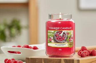 Yankee-Candle-Duftkerze-im-Glas-groß-Red-Raspberry-Brenndauer