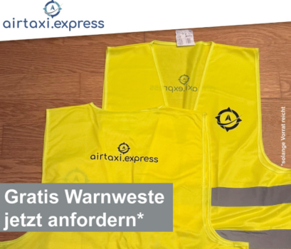 Gelbe modische Warnweste mit reflektierenden Streifen