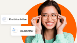 Schwarze Korrekturbrille Auf Weißem Hintergrund