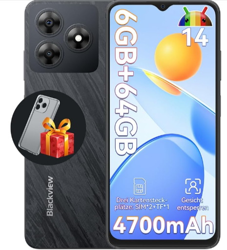 Blackview-Wave-8C-Handy-Ohne-Vertrag-Android-14-6Gb-64Gb-2Tb