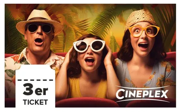 Cineplex Kino-Deal über Lidl Plus: 3 Tickets für 18,50€ 🍿