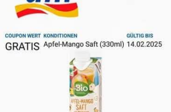 DM Apfel Mango Saft Gratis