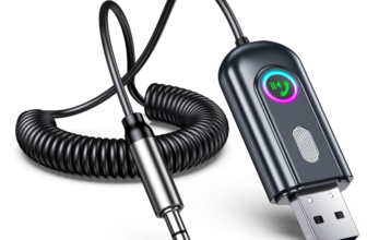 ISEYOU-Aux-Bluetooth-Adapter-Auto-Bluetooth-5-3-Empfänger-Klinke-für-Freisprechanruf-und-Wireless-Musik-Hi-Fi-Audio-RGB-
