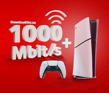 Vodafone CableMax 1000 + Gratis Sony PlayStation 5 Digital Edition Slim für 44,99 € / Monat + 6,99 € einmalig