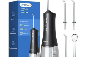 Operan-Munddusche-Kabellos-Tragbar-Elektrische-Zahnreiniger-4-Modi-4-Düsen-300ML-Zahndusche-